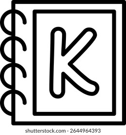 Capital Letter K Vector Icon
