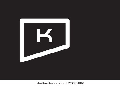 Capital letter K vector image