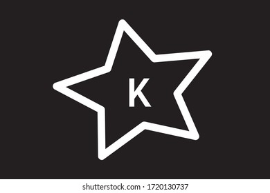 Imagen vectorial K mayúscula