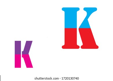 Capital letter K vector image
