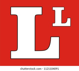 CAPITAL LETTER L VECTOR ICON