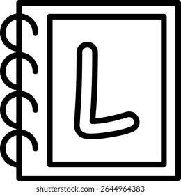 Capital Letter L Vector Icon