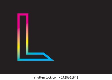 Capital letter L vector image