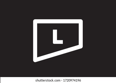 Capital letter L vector image