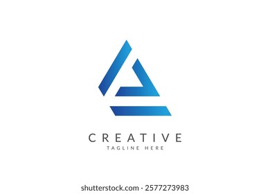 Capital letter A logo design vector illustration.