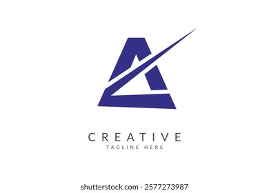 Capital letter A logo design vector illustration.