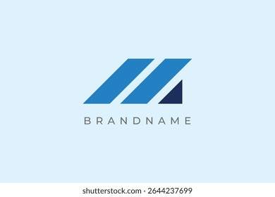 Capital letter A logo design vector template. Letter A blue icon.