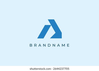 Capital letter A logo design vector template. Letter A blue icon.