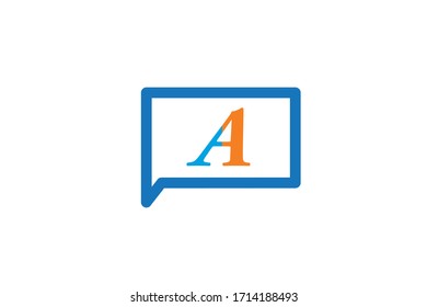 Capital letter A Logo emblem vector image