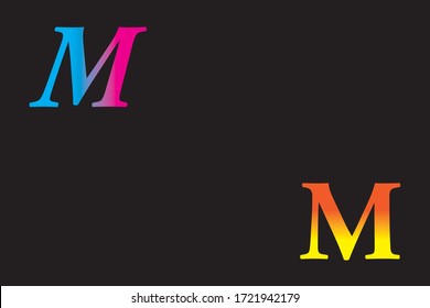 Capital letter M vector image