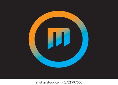 Capital letter M vector image
