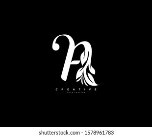 Capital Letter A Monogram Flourishes Logotype
