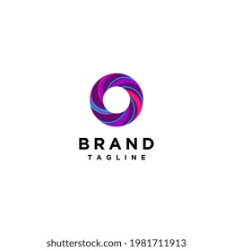 Capital Letter O Logo Templates With Abstract Motifs Shutter Young Nuances Camera Trendy And Enthusiastic