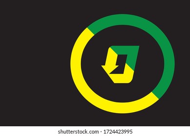 Capital letter O vector image