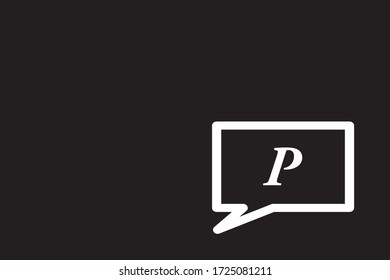 Capital letter P vector image