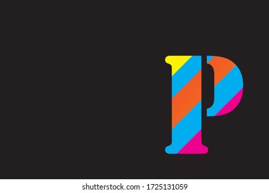 Letra mayúscula P imagen vectorial