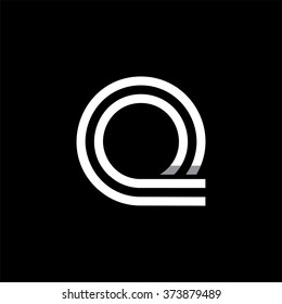 Capital letter Q. Overlapping with shadows logo, monogram trendy design. 