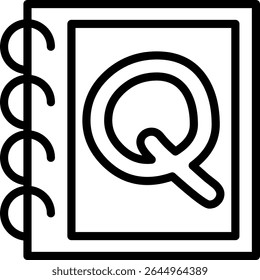 Capital Letter Q Vector Icon