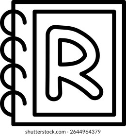 Capital Letter R Vector Icon