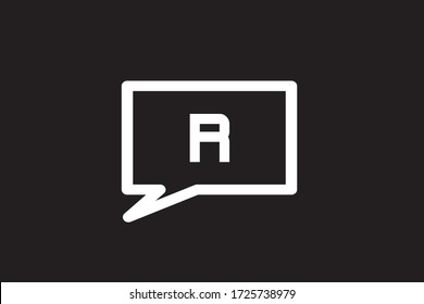 Capital letter R vector image