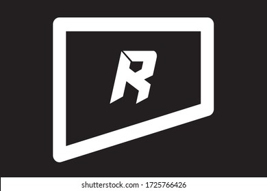 Capital letter R vector image