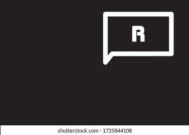 Capital letter R vector image