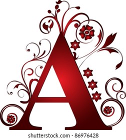 capital letter A red