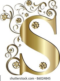 capital letter S gold