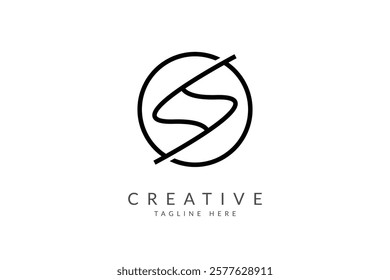 Capital letter s logo design vector illustration.