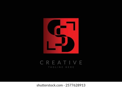 Capital letter s logo design vector illustration.