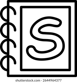 Capital Letter S Vector Icon