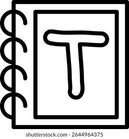 Capital Letter T Vector Icon