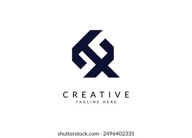 Lettre majuscule TR logo design