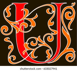 clipart illuminated initials