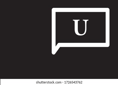 Letra mayúscula Imagen vectorial U