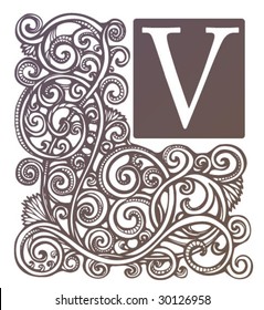 Capital letter V