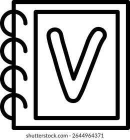 Capital Letter V Vector Icon