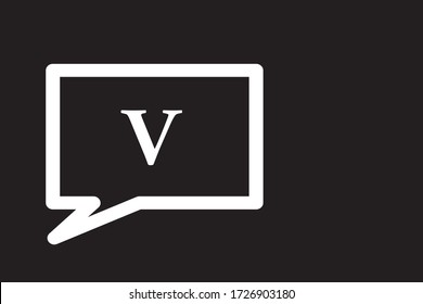 Capital letter V vector image