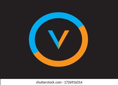 Capital letter V vector image