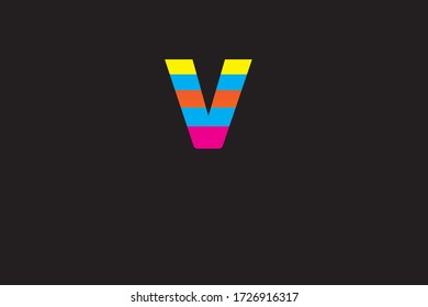Capital letter V vector image