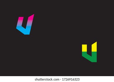Capital letter V vector image