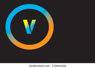 Capital letter V vector image