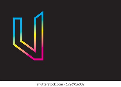 Capital letter V vector image