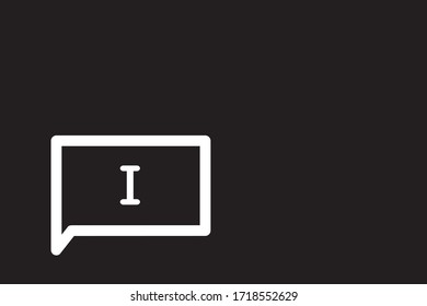 Letra mayúscula I imagen vectorial