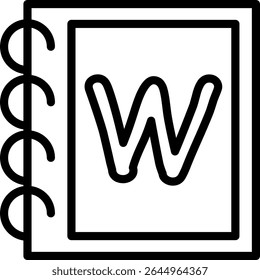 Capital Letter W Vector Icon