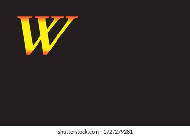 Capital Letter W Vektorbild