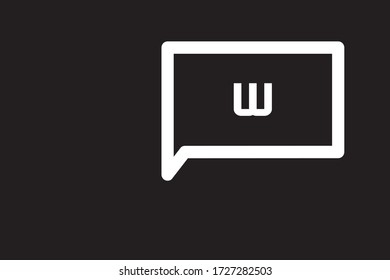 Capital letter W vector image
