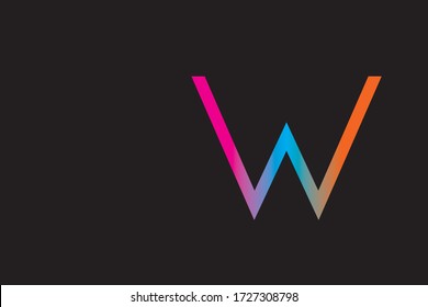 Capital letter W vector image