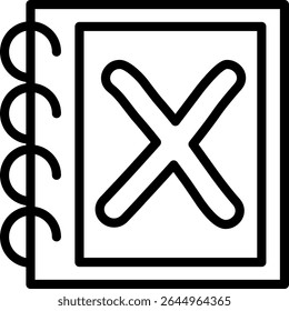 Capital Letter X Vector Icon