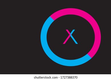 Letra mayúscula X imagen vectorial